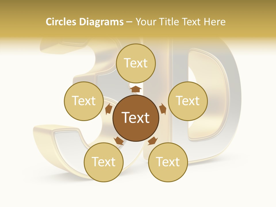 Three Dimensional Large Leisure PowerPoint Template