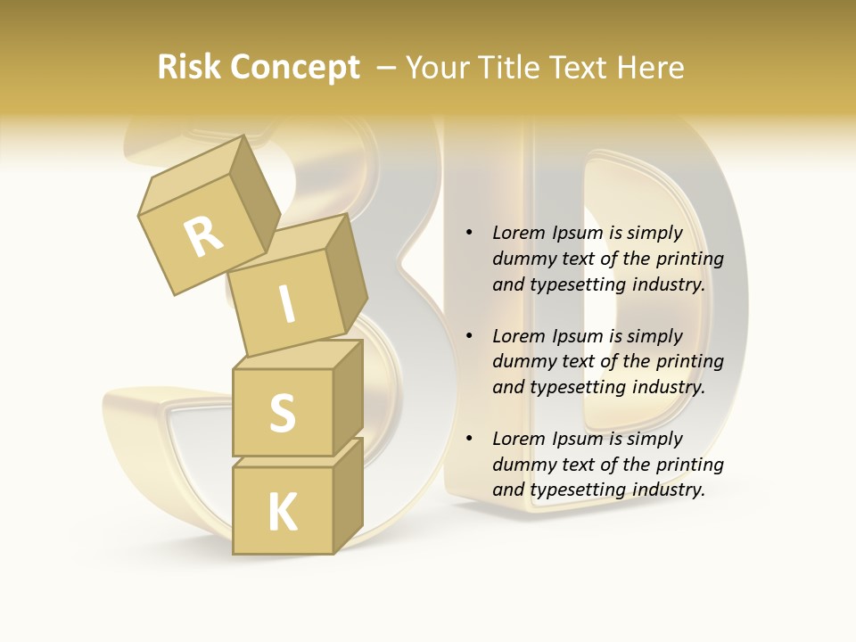 Three Dimensional Large Leisure PowerPoint Template