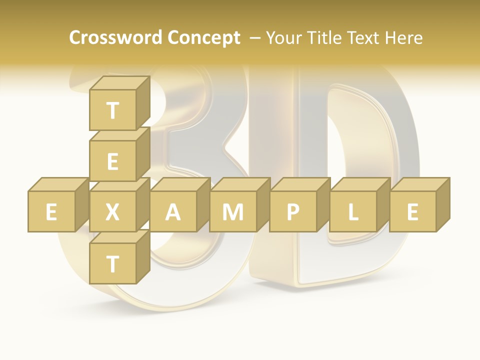 Three Dimensional Large Leisure PowerPoint Template