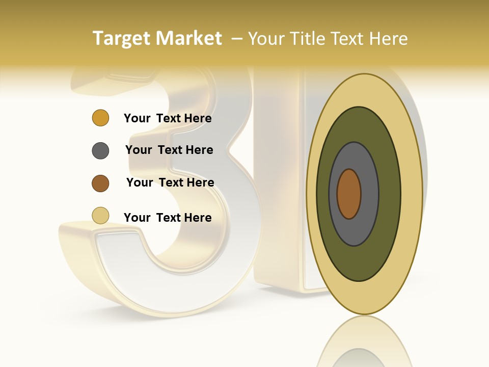 Three Dimensional Large Leisure PowerPoint Template