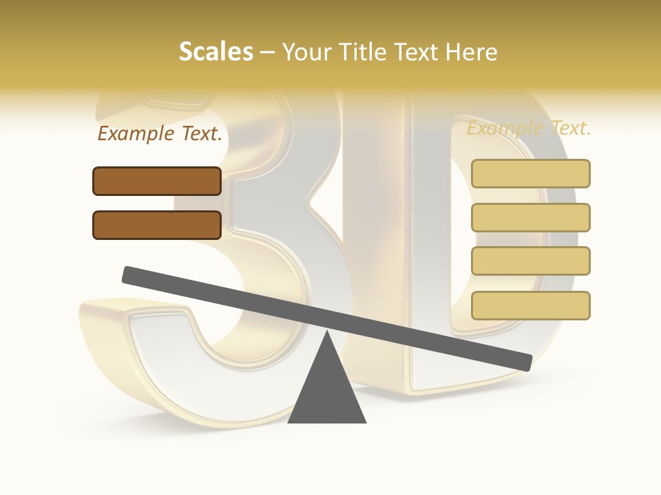 Three Dimensional Large Leisure PowerPoint Template