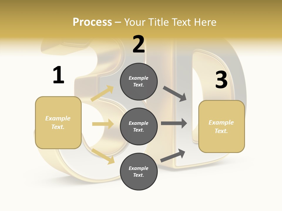 Three Dimensional Large Leisure PowerPoint Template