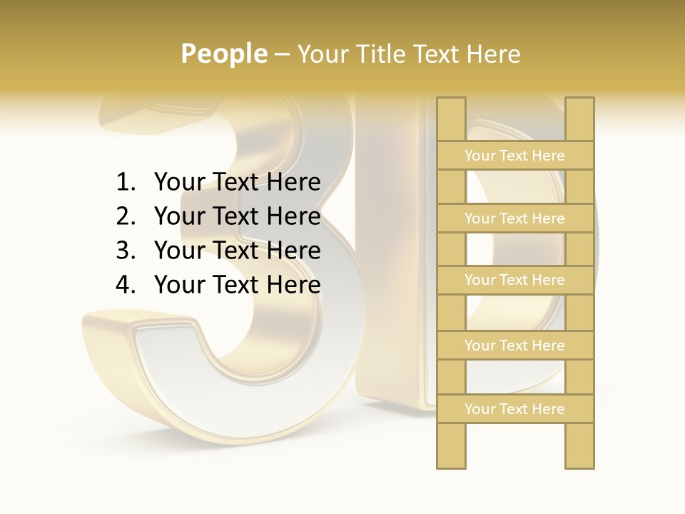 Three Dimensional Large Leisure PowerPoint Template