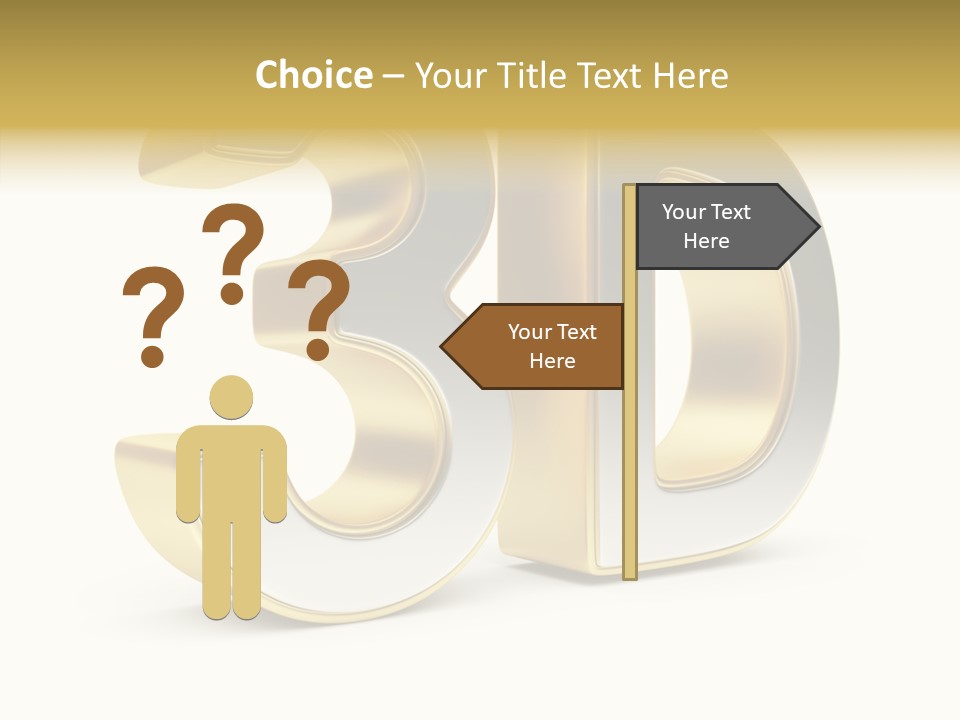 Three Dimensional Large Leisure PowerPoint Template