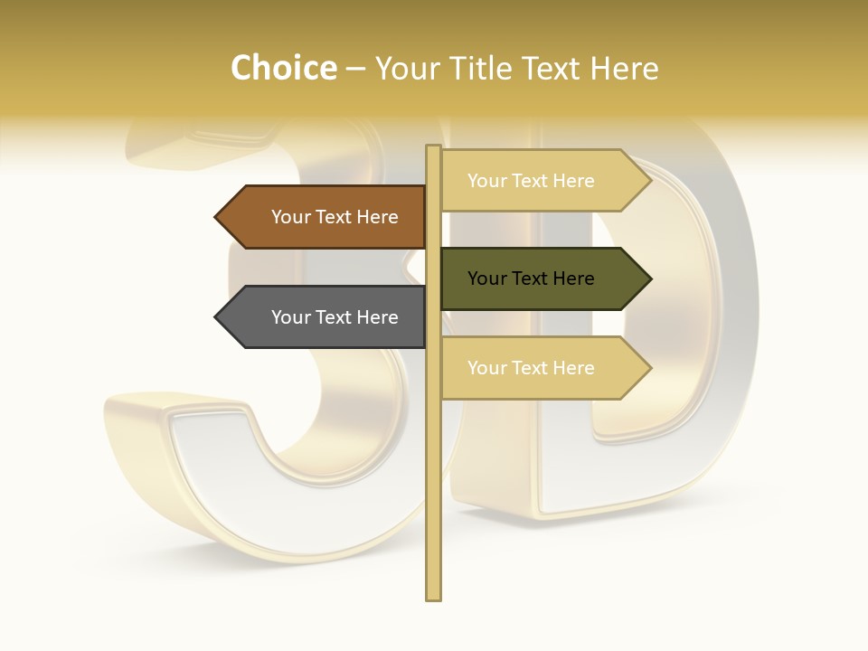 Three Dimensional Large Leisure PowerPoint Template