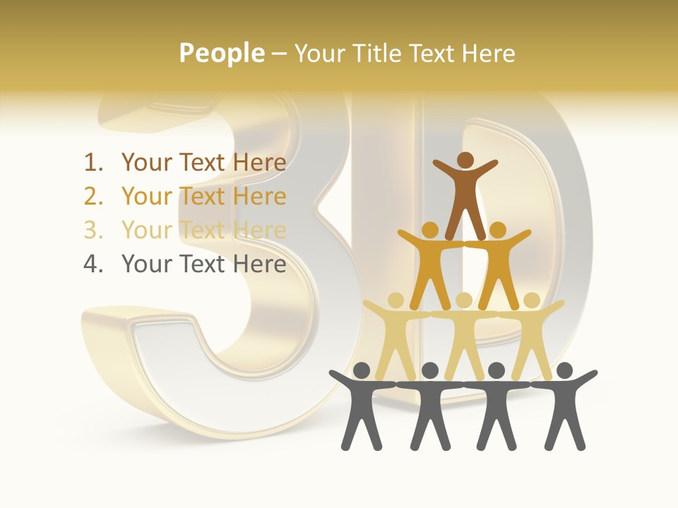 Three Dimensional Large Leisure PowerPoint Template