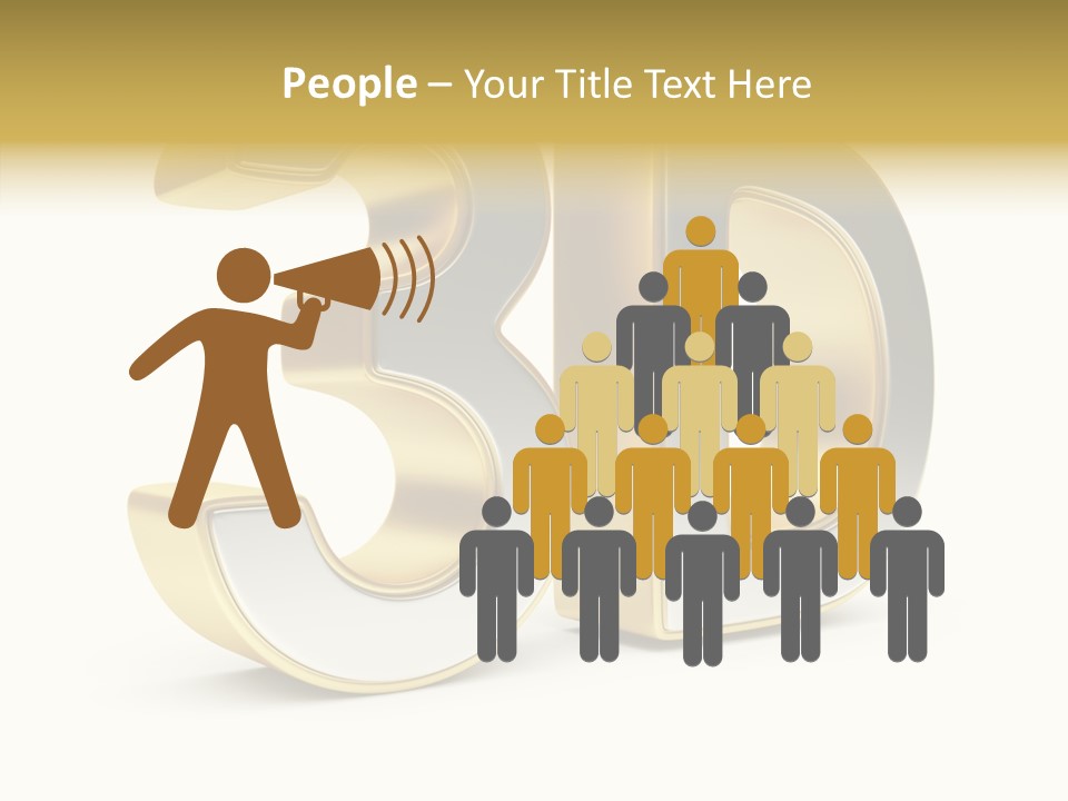 Three Dimensional Large Leisure PowerPoint Template