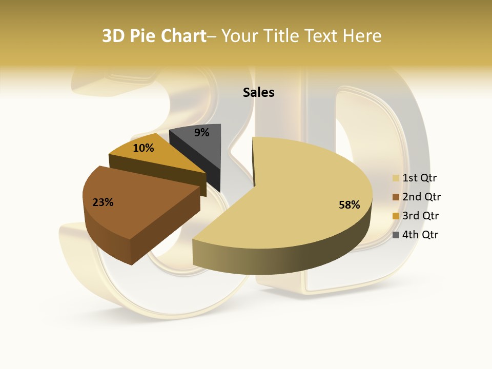 Three Dimensional Large Leisure PowerPoint Template