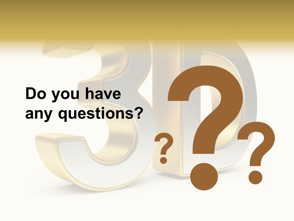 Three Dimensional Large Leisure PowerPoint Template