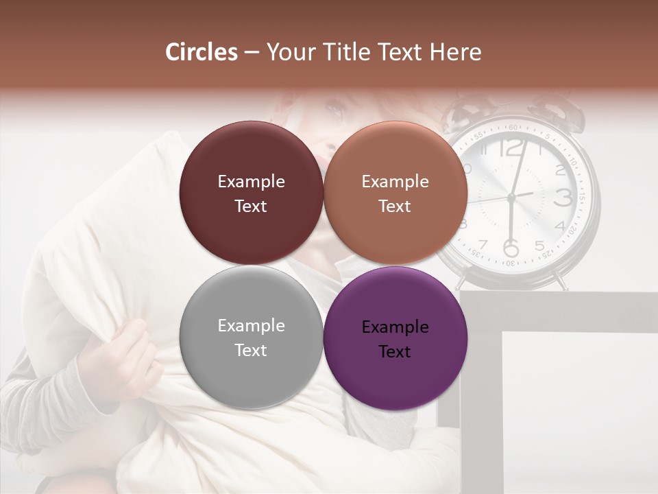 Caucasian Clock Bedding PowerPoint Template
