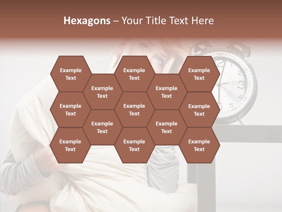 Caucasian Clock Bedding PowerPoint Template