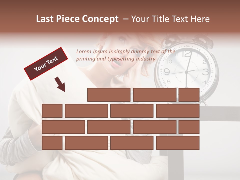 Caucasian Clock Bedding PowerPoint Template