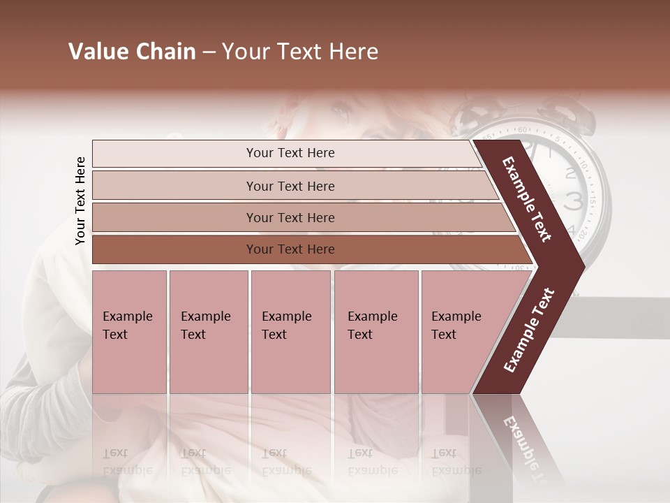 Caucasian Clock Bedding PowerPoint Template