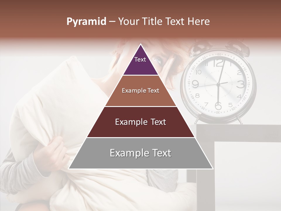 Caucasian Clock Bedding PowerPoint Template