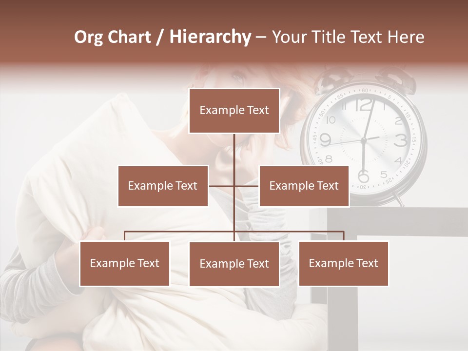 Caucasian Clock Bedding PowerPoint Template