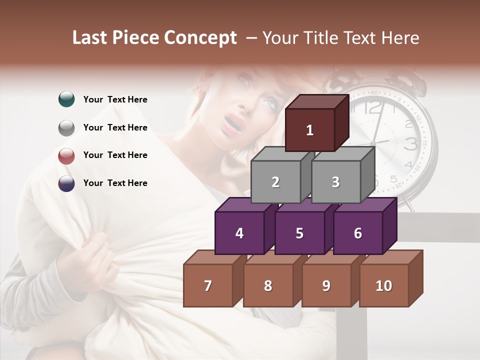 Caucasian Clock Bedding PowerPoint Template