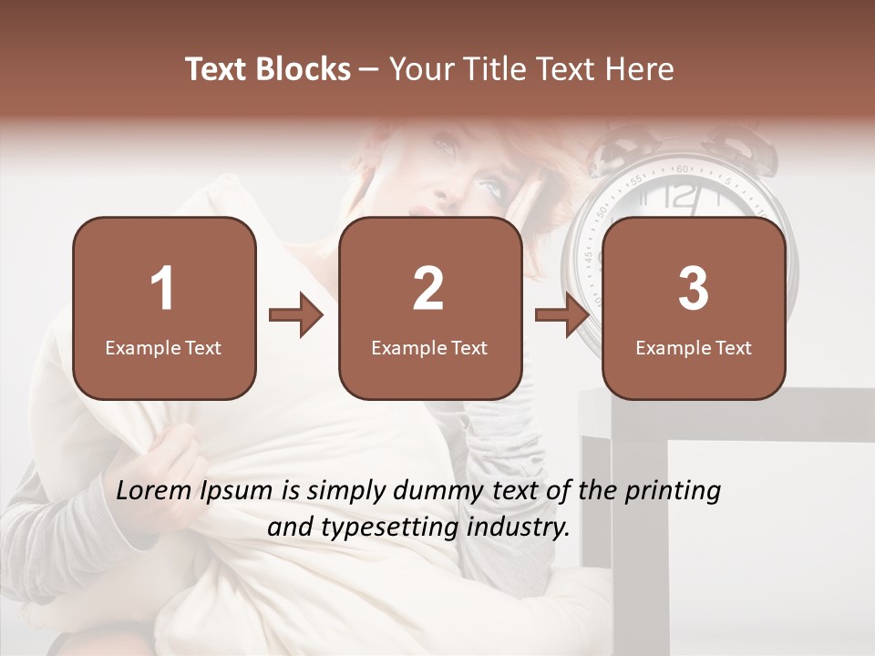 Caucasian Clock Bedding PowerPoint Template