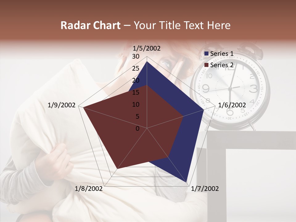 Caucasian Clock Bedding PowerPoint Template