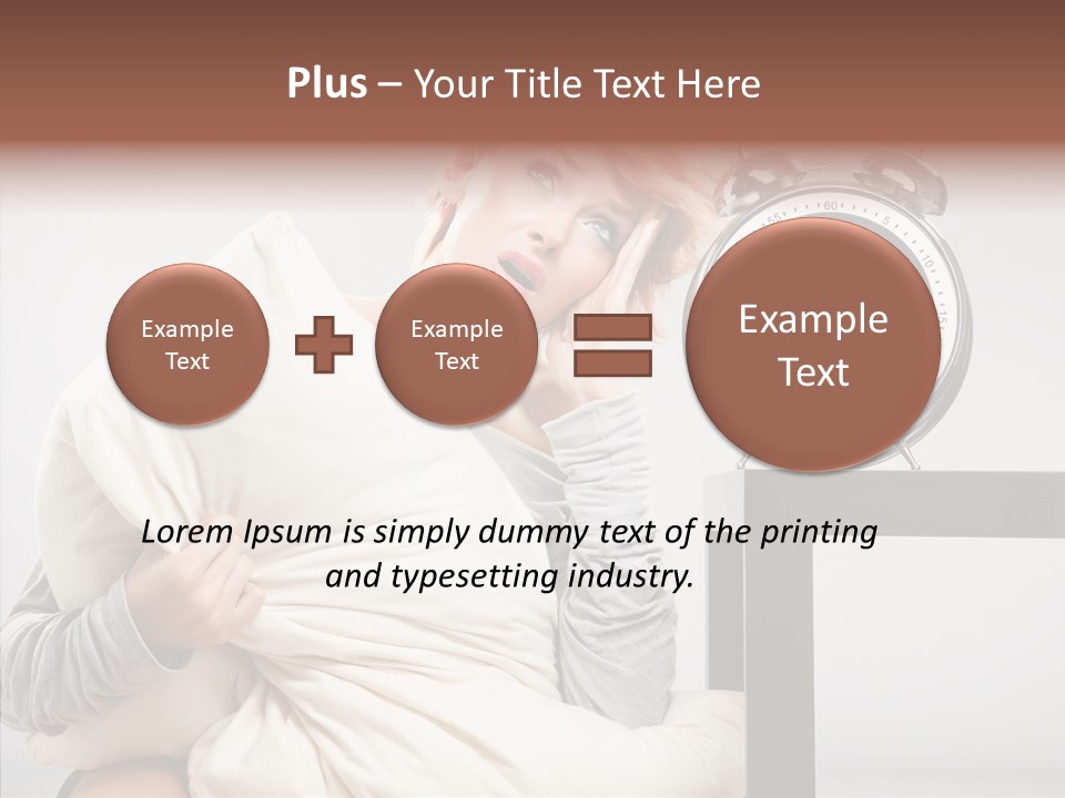 Caucasian Clock Bedding PowerPoint Template