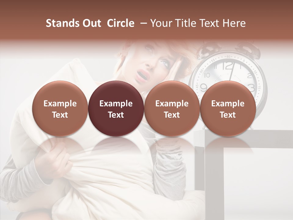 Caucasian Clock Bedding PowerPoint Template