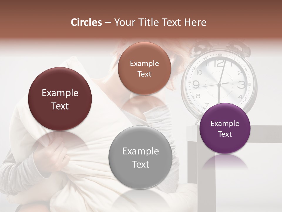 Caucasian Clock Bedding PowerPoint Template