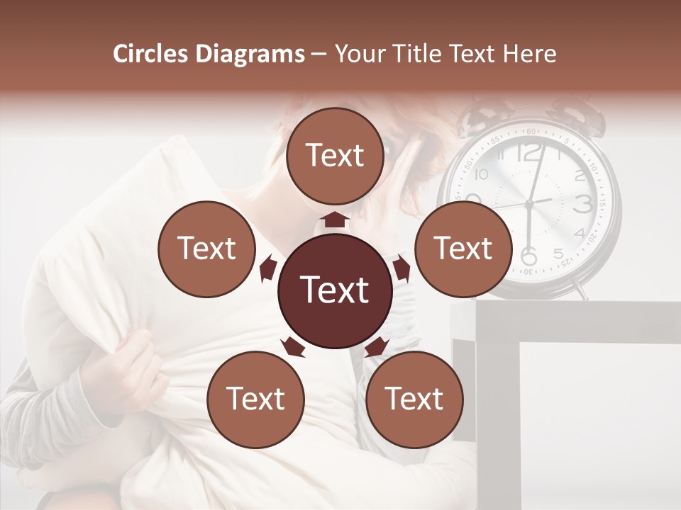 Caucasian Clock Bedding PowerPoint Template
