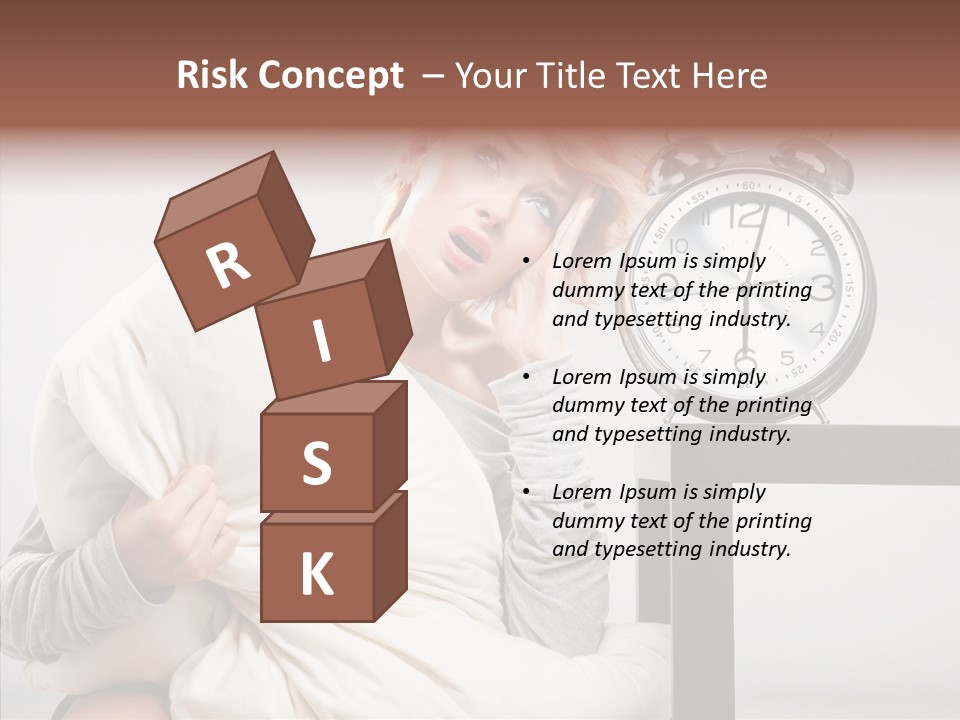 Caucasian Clock Bedding PowerPoint Template