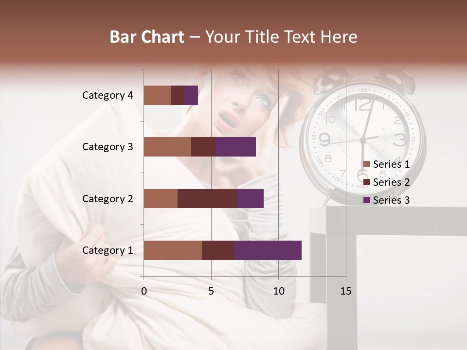 Caucasian Clock Bedding PowerPoint Template