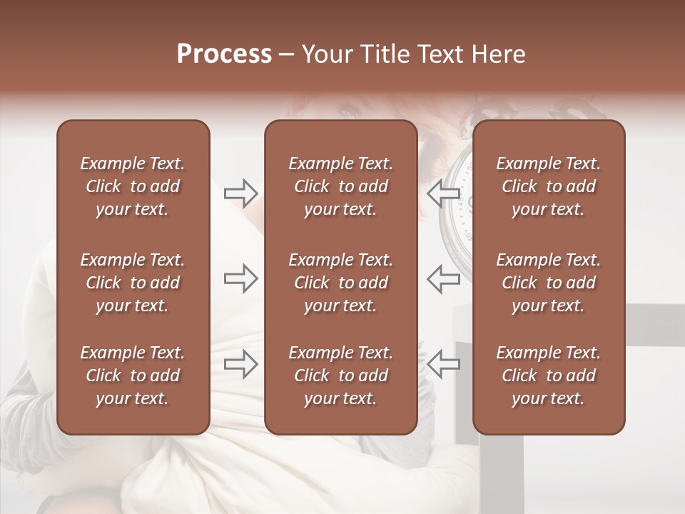 Caucasian Clock Bedding PowerPoint Template