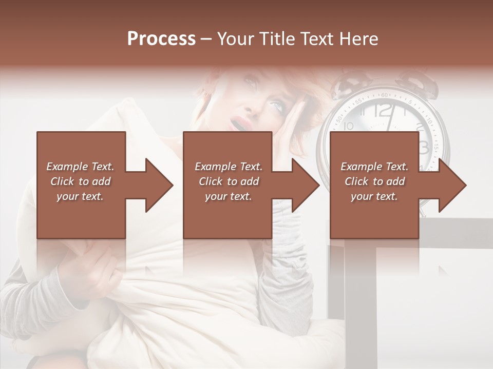 Caucasian Clock Bedding PowerPoint Template
