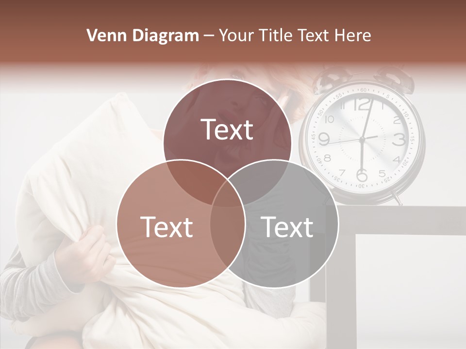 Caucasian Clock Bedding PowerPoint Template