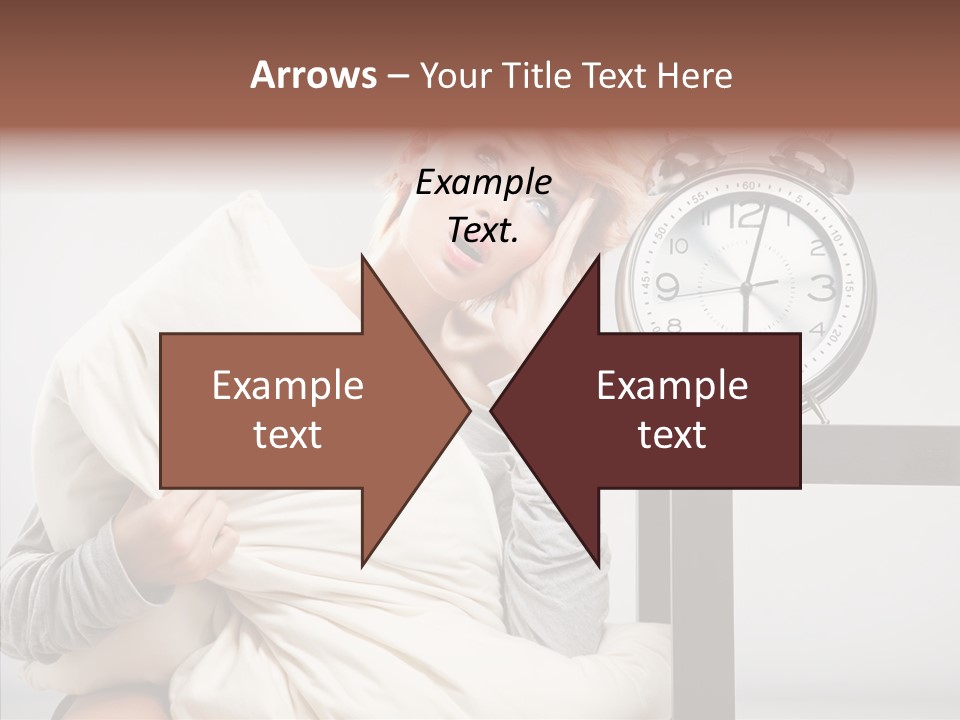 Caucasian Clock Bedding PowerPoint Template