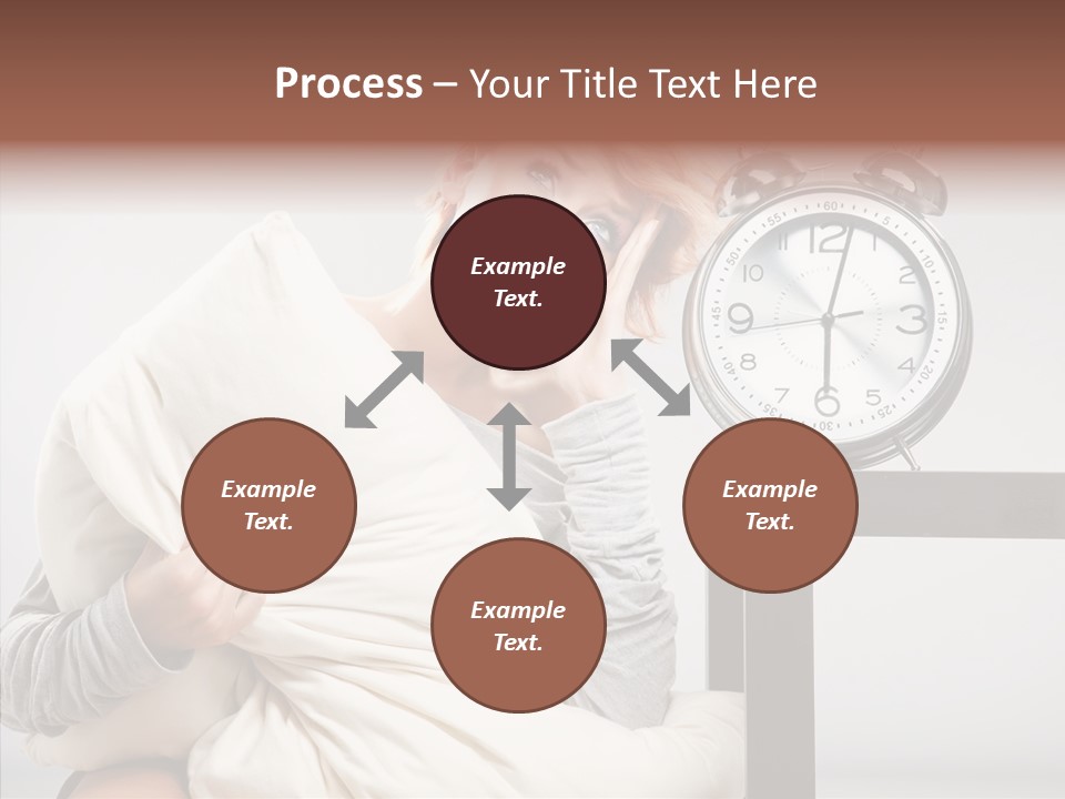 Caucasian Clock Bedding PowerPoint Template