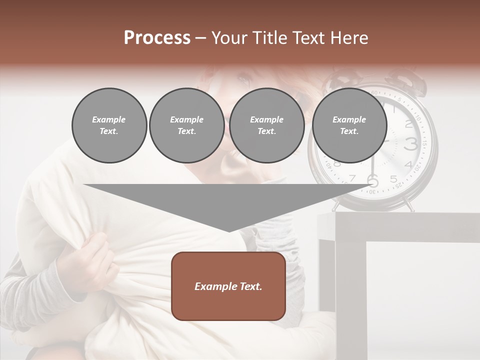 Caucasian Clock Bedding PowerPoint Template