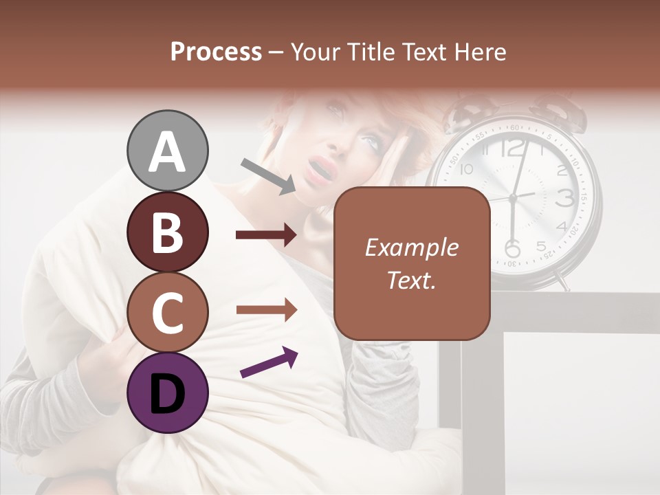 Caucasian Clock Bedding PowerPoint Template