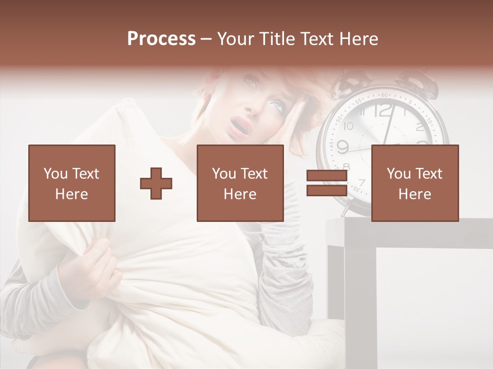 Caucasian Clock Bedding PowerPoint Template