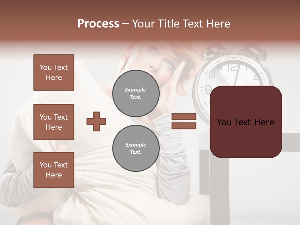 Caucasian Clock Bedding PowerPoint Template