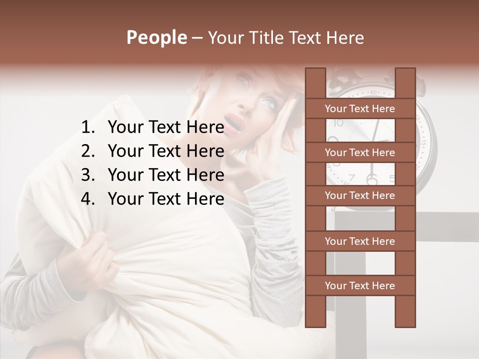 Caucasian Clock Bedding PowerPoint Template