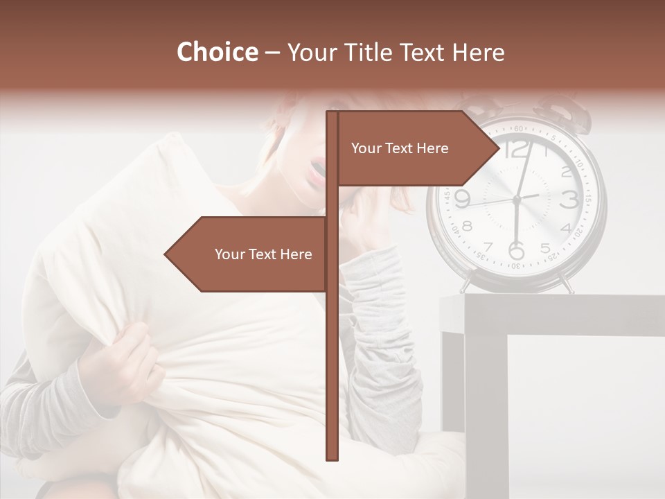 Caucasian Clock Bedding PowerPoint Template