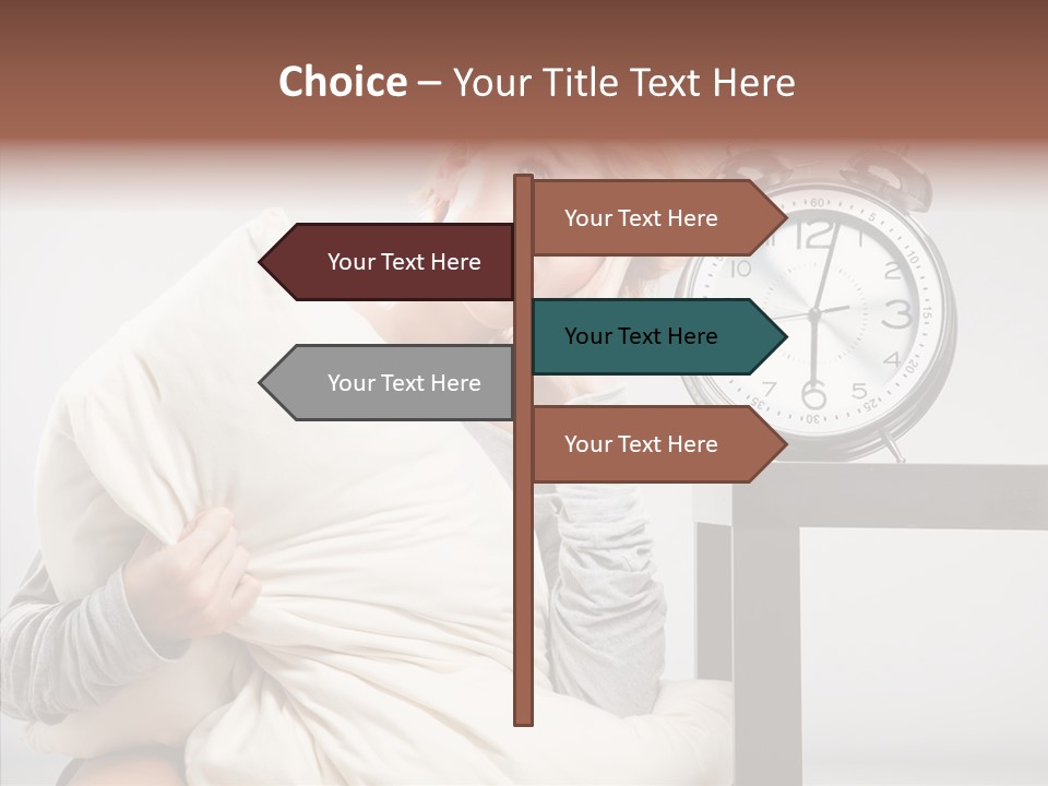 Caucasian Clock Bedding PowerPoint Template