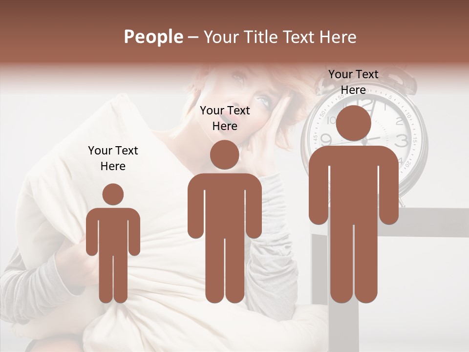 Caucasian Clock Bedding PowerPoint Template