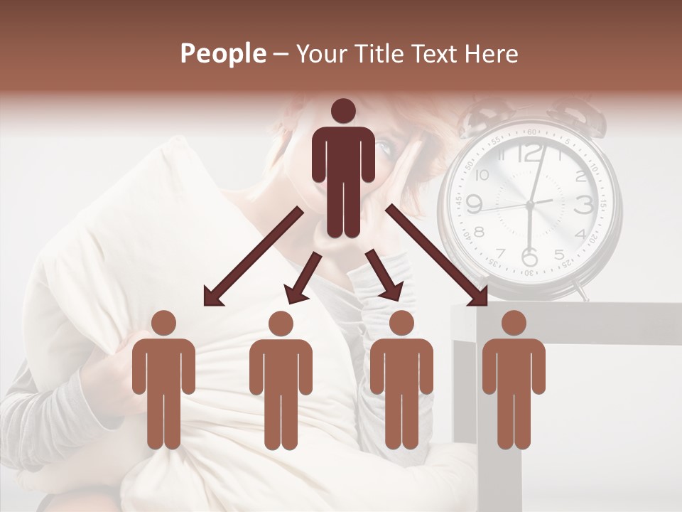 Caucasian Clock Bedding PowerPoint Template