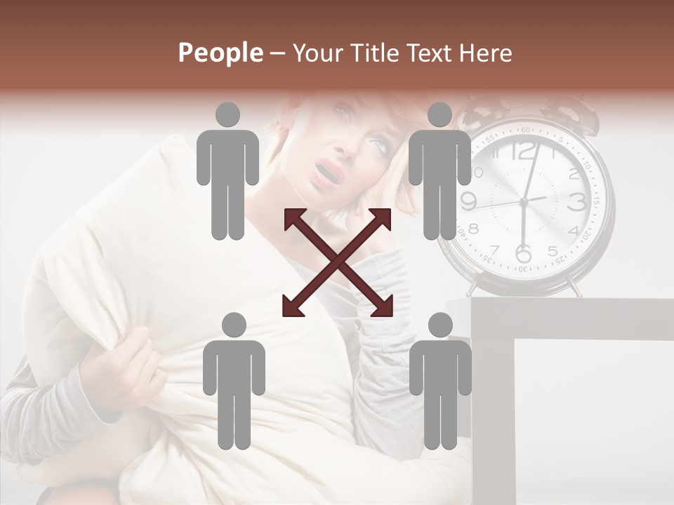 Caucasian Clock Bedding PowerPoint Template