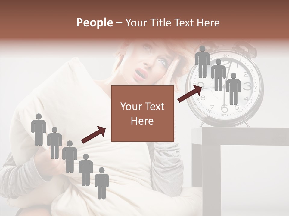 Caucasian Clock Bedding PowerPoint Template