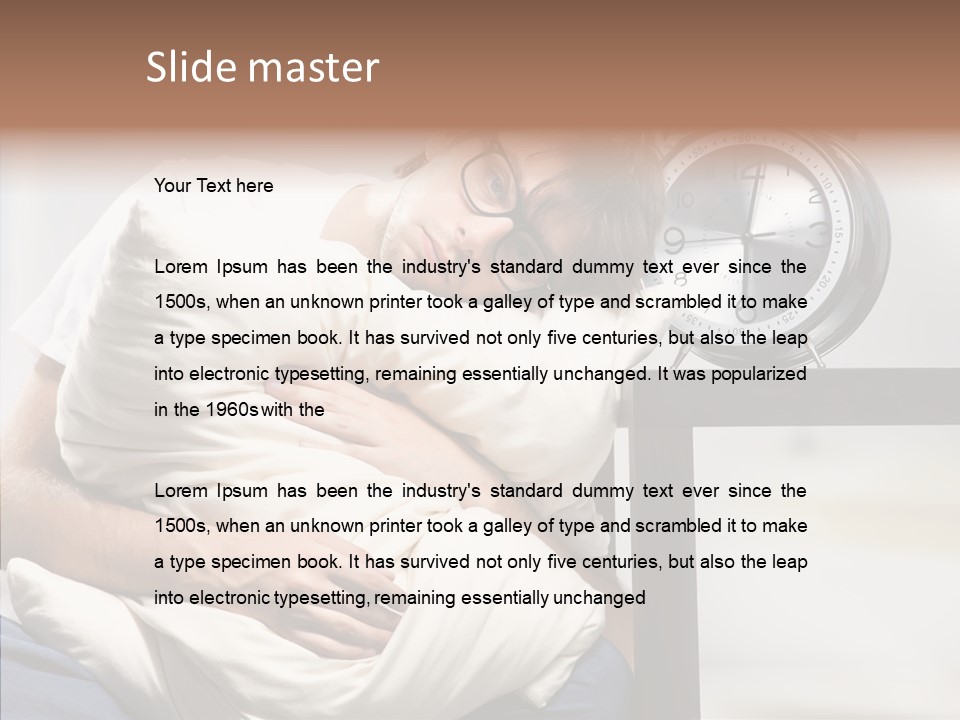 One Caucasian Weekend PowerPoint Template