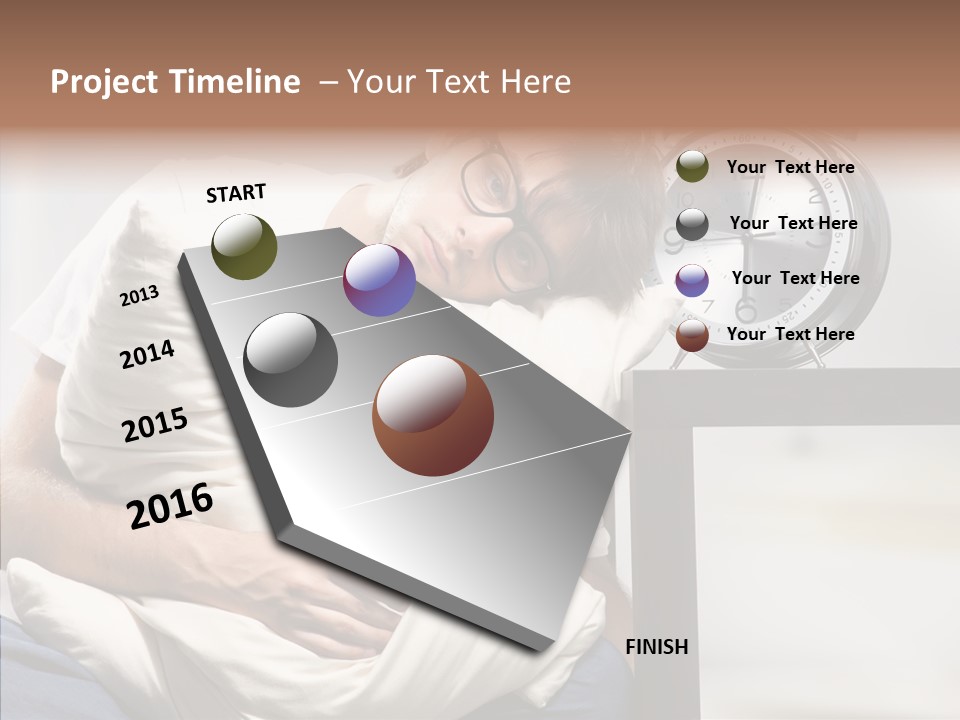 One Caucasian Weekend PowerPoint Template