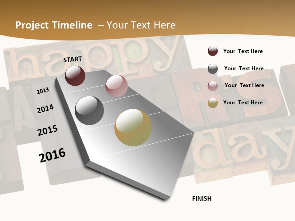 Headline Celebration Text PowerPoint Template