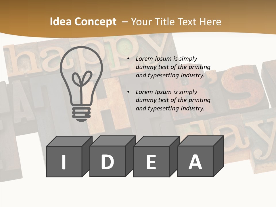 Headline Celebration Text PowerPoint Template