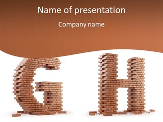 Brickwall Typography Sign PowerPoint Template