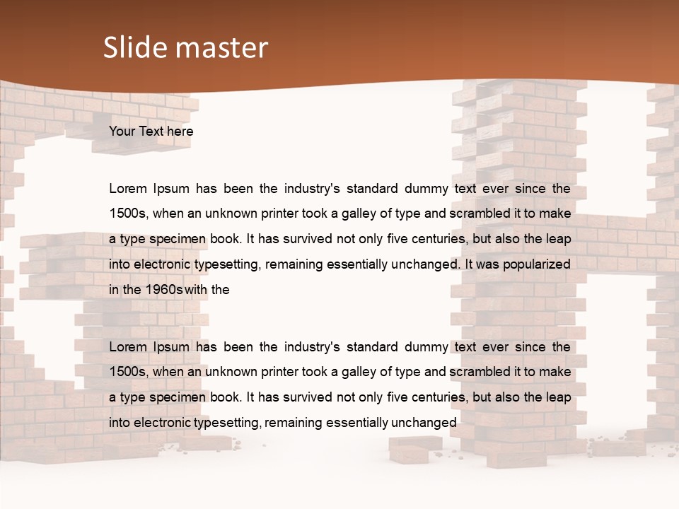 Brickwall Typography Sign PowerPoint Template